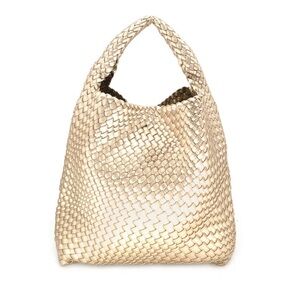 Woven Gold Tote Bag
